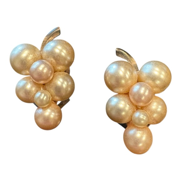 Vintage Beaded Necklace & Clip-On Earring Set Earth Tones & Pearl JB7 - Picture 3 of 6